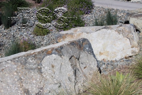 Create a landscaping focal point with Baja Cresta Gray boulders 