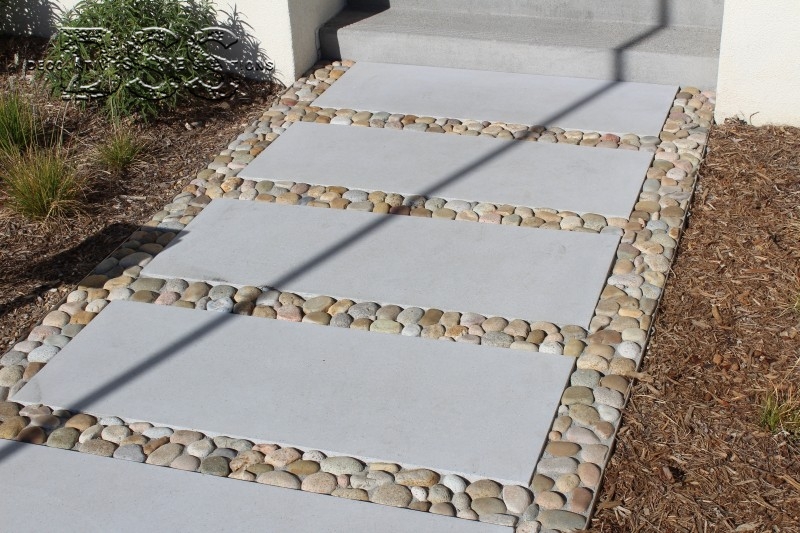 Hand Seeded Concrete Aggregate: Heavy vs. Light
