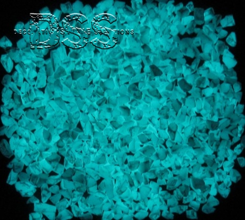 Glow in the Dark Crushed - Blue Green 1/2"