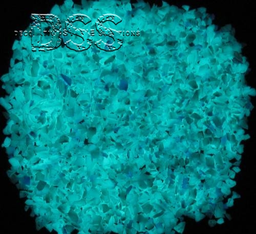 Glow in the Dark Crushed - Blue Green - 3/8 inch