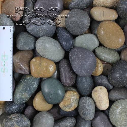 Polished Mixed Mexican Beach Pebble - 1 to 2 inch